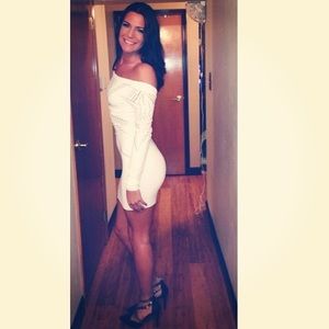 Bebe mini white dress